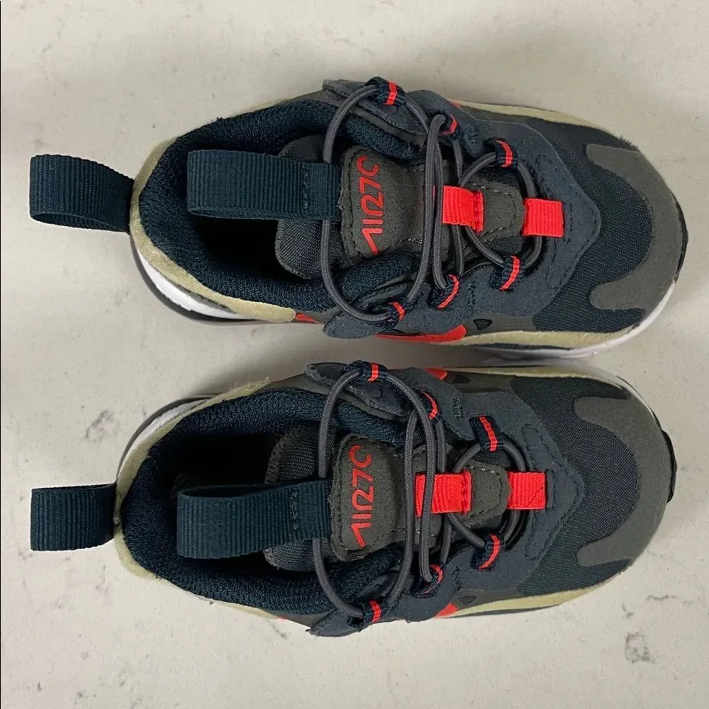Nike Air Max 270 RT (TD) CD2654-015 Size 4C Iron Grey / Bright Crimson